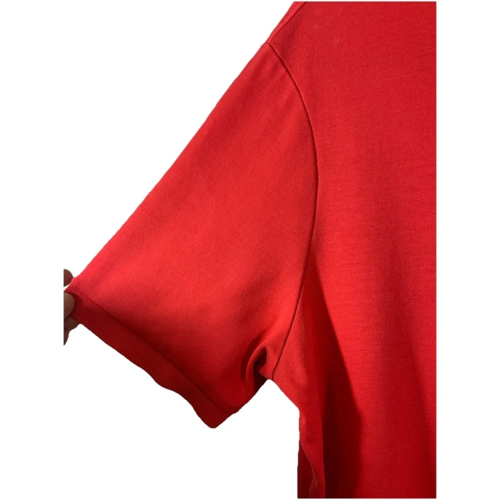 Polo Ralph Lauren Custom Sim Fit Soft Cotton Polo Shirt‎ M Coral Red Preppy Golf